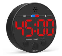 Temporizador digital visual con pantalla LED: ideal para la cocina, color rojo