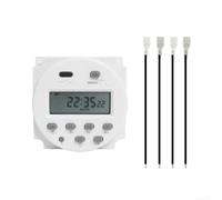 Temporizador Electrónico 12V 16A para Luces y Riego(B) | Pantalla LCD clara, voltaje 12V DC, para carga resistiva 16A, programación semanal para fácil, ahorro energético