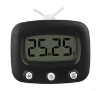 Temporizador electrónico con pantalla grande para uso en cocina, cuenta regresiva de hasta 99 minutos 59 segundos, pitido después del final, modo de ahorro de energía (es negro)