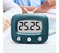 Temporizador electrónico de cocina de pantalla grande con modos de cuenta atrás y cuenta atrás para cocinar, estudio, oficina, cuerpo de plástico verde oscuro (verde pizarra)