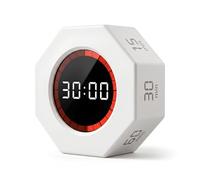 Temporizador electrónico multifunción, gestión del aprendizaje, temporizador recargable USB-C con ajustes preestablecidos, modo silencioso y vibración, ideal para TDAH, pomodoro, aula, niños, cocina y
