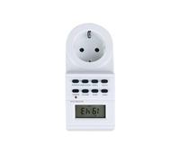 Temporizador electrónico semanal con Enchufe, programación de 7 días, Color Blanco, Ideal para controlar electrodomésticos y Ahorrar energía.