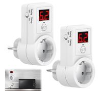 Temporizador Enchufe, 2 Piezas Enchufe Temporizador Digital, 10 Minutos - 9 Horas 50 Minutos, 230 V para Electrodomésticos y Lámparas