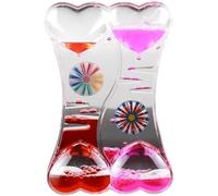 Temporizador giratorio para autismo, necesidades sensoriales, TDAH, alivio del estrés, ansiedad, autismo y necesidades especiales, color rosa y rojo