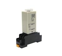 Temporizador H3Y-2 CA 110 V, 220 V, 380 V CC 12 V, 24 V con base de enchufe, perilla giratoria de retardo de encendido DPDT, 0-60 min, relé de temporización, 50 unidades(0-30 Seconds,AC 380V)