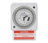 Temporizador Industrial Mecánico AC220V, Interruptor de Tiempo con Ciclo de 24 Horas, Intervalo de 15 Minutos, Carcasa Retardante de Llama, Cubierta Impermeable