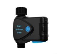 Temporizador inteligente de aspersor WiFi con medidor de agua integrado, sistema de riego de jardín con control remoto, temporizador de agua para manguera de jardín, compatible con BT 5.0 para control