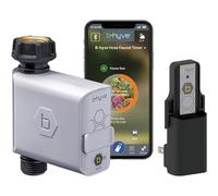Temporizador inteligente para grifo de manguera Orbit 21004 B-hyve con concentrador Wi-Fi, compatible con Alexa, color gris