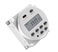 Temporizador LCD Digital Binghe CN101A DC Programador Temporizador 12V, Reloj Programador 12V, LCD Digital Power Temporizado semanal Control de Interruptor de relé con Cubierta Impermeable Blanco