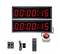 Temporizador LED con control remoto, temporizador de competición de doble cara de 3 pulgadas, múltiples modos de temporización, adecuado para gimnasios, escuelas, gimnasios de boxeo, escalada en roca