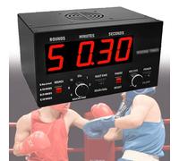 Temporizador LED de intervalo de gimnasio, temporizador de boxeo profesional con tiempo de entrenamiento seleccionable y repeticiones de ciclo, entrenamiento de 30 a 10 minutos y descanso de 0/30/60