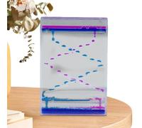 Temporizador líquido sensorial - Juguete de escritorio acrílico, movimiento calmante de agua, dispositivo para aliviar el estrés, herramienta de mejora del enfoque | Divertida decoración p