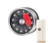 Temporizador magnético de cocina, acero inoxidable 304, 3,5 x 5,9 cm, reloj mecánico de cuenta regresiva de 60 minutos, temporizador analógico visual para cocinar, hornear, estudio, entrenamiento