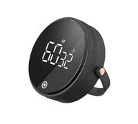 Temporizador Magnético De Cocina, Cronómetro Digital LED, Cuenta Atrás Manual, Despertador, Ducha, Estudio, Fitness, Maestro del Tiempo(Battery Power Black)