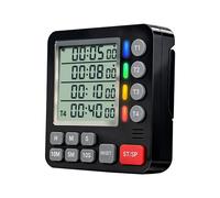 Temporizador Magnético de Cocina de 4 Canales y 4 Tiempos. Temporizador Digital de Cuenta Regresiva para Cocina, Aula, Estudio, Gimnasio y Cocina.