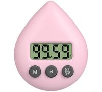 Temporizador magnético en forma de gota con función de cuenta regresiva de 99 minutos, construcción de enfoque y desarrollo de rutina académica (rosa pálido)