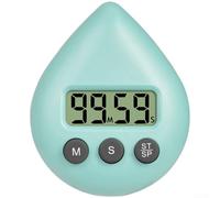 Temporizador magnético en forma de gota con función de cuenta regresiva de 99 minutos, construcción de enfoque y desarrollo de rutina académica (azul pálido)