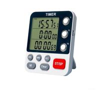 Temporizador Magnético Plegable para Horno y Gym | 3 canales independientes, cuenta atrás 99h, función memoria, pantalla alto contraste, deporte