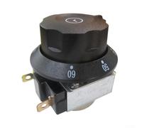 Temporizador mecánico de 60 a 90 minutos para equipos de servicio de alimentos con perilla giratoria y señal de alarma de timbre cuando llega el tiempo (B-90MIN)