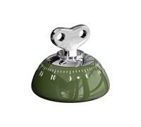 Temporizador mecánico de cocina con audible fuerte para hornear para cocinar y estudiar, sin baterías ni dispositivos electrónicos involucrados (verde)