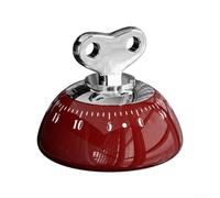 Temporizador mecánico de cocina de 60 minutos con accesorio magnético, para gestión del tiempo en la cocina, tareas y actividades de escritorio, no requiere batería (rojo)