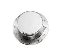 Temporizador mecánico de cocina de 60 minutos hecho de acero inoxidable con parte trasera e inferior magnética para una fácil fijación a electrodomésticos y tableros de metal