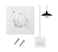 Temporizador Mecánico de Salida, AC 220V 10A 30min Interruptor Temporizadors de Cuenta Regresiva, Pulsador Temporizador Luz, Pared Empotrable para Atrás Tiempo Ventilador Baño Luces Ventilador Escape