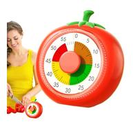 Temporizador mecánico en forma de reloj visual de 60 minutos | Dispositivo manual de registro para adultos niños profesores de cocina al horno estudio de entrenamiento