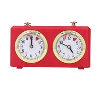 Temporizador mecánico Internacional de ajedrez, Reloj Digital Profesional de ajedrez, Temporizador Vintage mecánico para partidas de ajedrez Que no Requiere batería, Ideal para el (Roja)