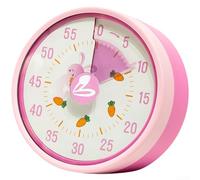 Temporizador mecánico magnético de cocina, 1 paquete de reloj de cuenta regresiva visual con soporte de ventosa, cuerda manual, no requiere batería para la gestión del tiempo de cocción, decoración