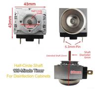 Temporizador mecánico para olla a presión eléctrica, olla arrocera, horno con interruptor de campana, ajustes de 60/90/120 minutos, cocina de metal semicircular T (120 minutos)