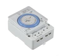 Temporizador mecánico TB388, control de 24 horas con 96 programas, compensación de fallos de corriente 300H, para 110-230 VAC, montaje en carril, industria y hogar (12 VAC/DC)