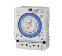 Temporizador mecánico TB388 para regulación de 24 horas con 96 grupos de memoria y función de corriente de emergencia de 300 H, adecuado para publicidad doméstica industrial 110-230 V CA, diseño