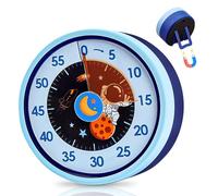 Temporizador Niños, Temporizador Visual de 60 Minutos, Time Timer con Diseño Magnético para Adultos, Niñosaula, Cocina, Oficina y Herramientas de Gestión del Tiempo, con Despertador Fuerte, Azul