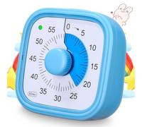 Temporizador Niños, Temporizador Visual, Regresiva de 60 Minutos, Time Timer, para Niños y Adultos, Temporizadores Silenciosos para Clases o Reuniones, Escuelas, Familiares, Cocina (Azul)