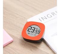 Temporizador operado por tacto con cuenta regresiva y funciones de reloj, pantalla LCD grande, modo silencioso para entornos de baja perturbación (naranja)