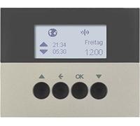 Temporizador para persianas, plataforma berker.Net, aplicación KNX radio, para serie berker K.5 de hager, acero