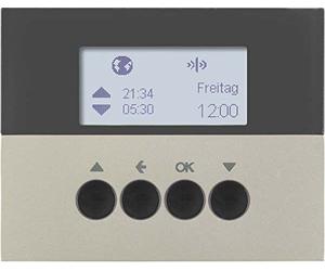 Temporizador para persianas, plataforma berker.Net, aplicación KNX radio, para serie berker K.5 de hager, acero