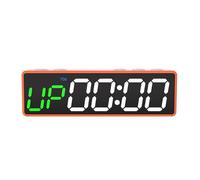 Temporizador portátil for gimnasio, temporizador de intervalos, reloj de entrenamiento físico, cuenta atrás/arriba/cronómetro, LED magnético, recargable por USB for garaje de casa(Oranje)