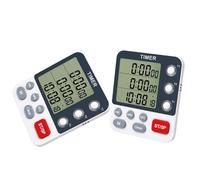 Temporizador profesional de tres ranuras, carcasa ABS multifunción, 3 canales, digital pequeño para sincronización precisa, temporizador de tres alarmas