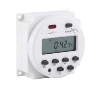 Temporizador programable digital de 12 V CC 16 A, pantalla LCD con cubierta impermeable y conector de cable para lámparas, calentadores de agua, pulverizadores, equipos agrícolas