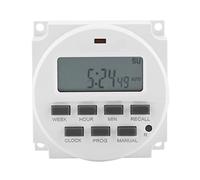 Temporizador Programable Digital LCD 12V con Relé para Lámpara de Calle, Neón y Señal de Publicidad, 16 Ciclos On-Off, 6x3x6.1cm