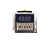 Temporizador retardador de control de ciclo de CA DH48S-S, 220 V, 0,1 S-99 H, pantalla digital, SPDT, programable, interruptor de tiempo, relé con base(DH48S-S,DC12V)