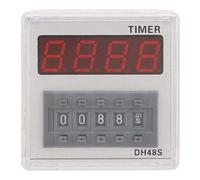 Temporizador Retardo 220V con Pantalla LCD, Relé Temporizado 0.01s-9999h DH48S-2Z, Control de Tiempo Industrial para Automatización y Maquinaria