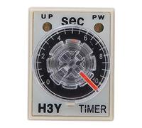 Temporizador Retraso Ajustable 0-10s, Relevador Electrónico 8 Pines, Alta Precisión y Conectividad - Dial Transparente Giratorio, Contacto Estable para Electrodomésticos y Cont (24 VCC)