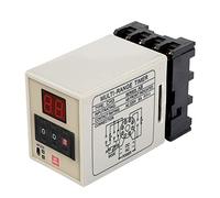 Temporizador Retraso Dual AH3 - DM, LED, 0.01S - 99H, Caja Plástica Resistente - Precisión Alta, Fácil Ajuste, para Control Automático y Telecomunicaciones (CA380V)