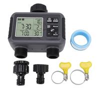 Temporizador Riego Automático con Pantalla LCD, Compatible con Grifos 3/4-1/2 Pulgadas, Programador 2 Zonas - Riego Preciso y Personalizable para Jardines y Huertos Exterio