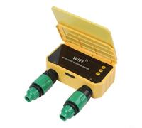 Temporizador solar para riego con 12 tomas, riego controlado por aplicación inteligente, sensor de lluvia para evitar el exceso de riego, alimentado por energía solar y USB para uso (2 tomas)