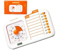 Temporizador Visual 3 En 1 for El ADHD, Herramienta De Gestión Del Tiempo Reutilizable, Ayuda for El Tdah Con Temporizador De Productividad Pomodoro De Tiempo Digital for El Aula, El Hogar(Orange)