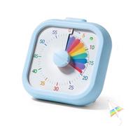 Temporizador Visual Arcoíris, Temporizador de Cuenta Regresiva de 60 Minutos | Funcionamiento Silencioso con Alarma Opcional | Ideal para Aulas Estudio Cocinas Oficinas en Casa y Gestión del Tiempo